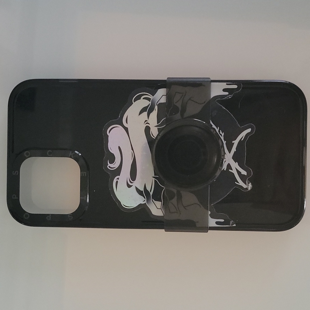 IPHONE 12 PROMAX POPSOCKET POPCASE - BLACK